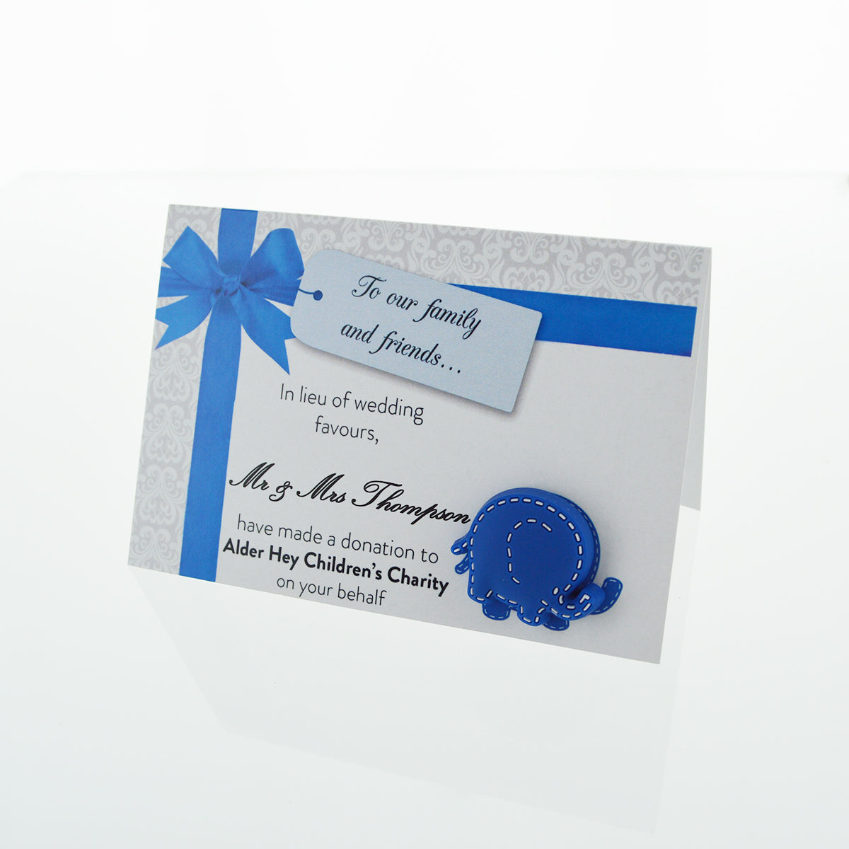 Wedding Favours Charity Favour Cards Charity Favours Table 