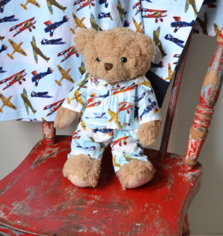 Aeroplane Pyjamas Teddy Bear