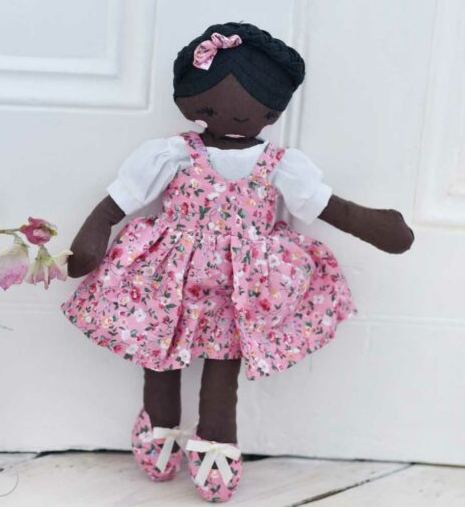 Craft Doll Pink Floral Dress