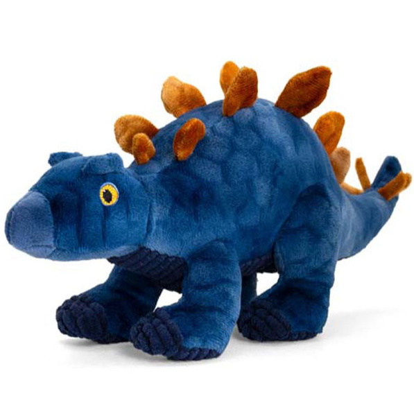Blue Stegosaurus Dinosaur Soft Toy - 26cm
