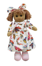 Load image into Gallery viewer, Butterfly Print  Dress Rag Doll
