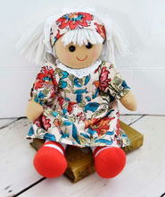 Load image into Gallery viewer, Floral Garden Dress Rag Doll - 40cms
