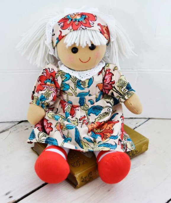 Floral Garden Dress Rag Doll - 40cms