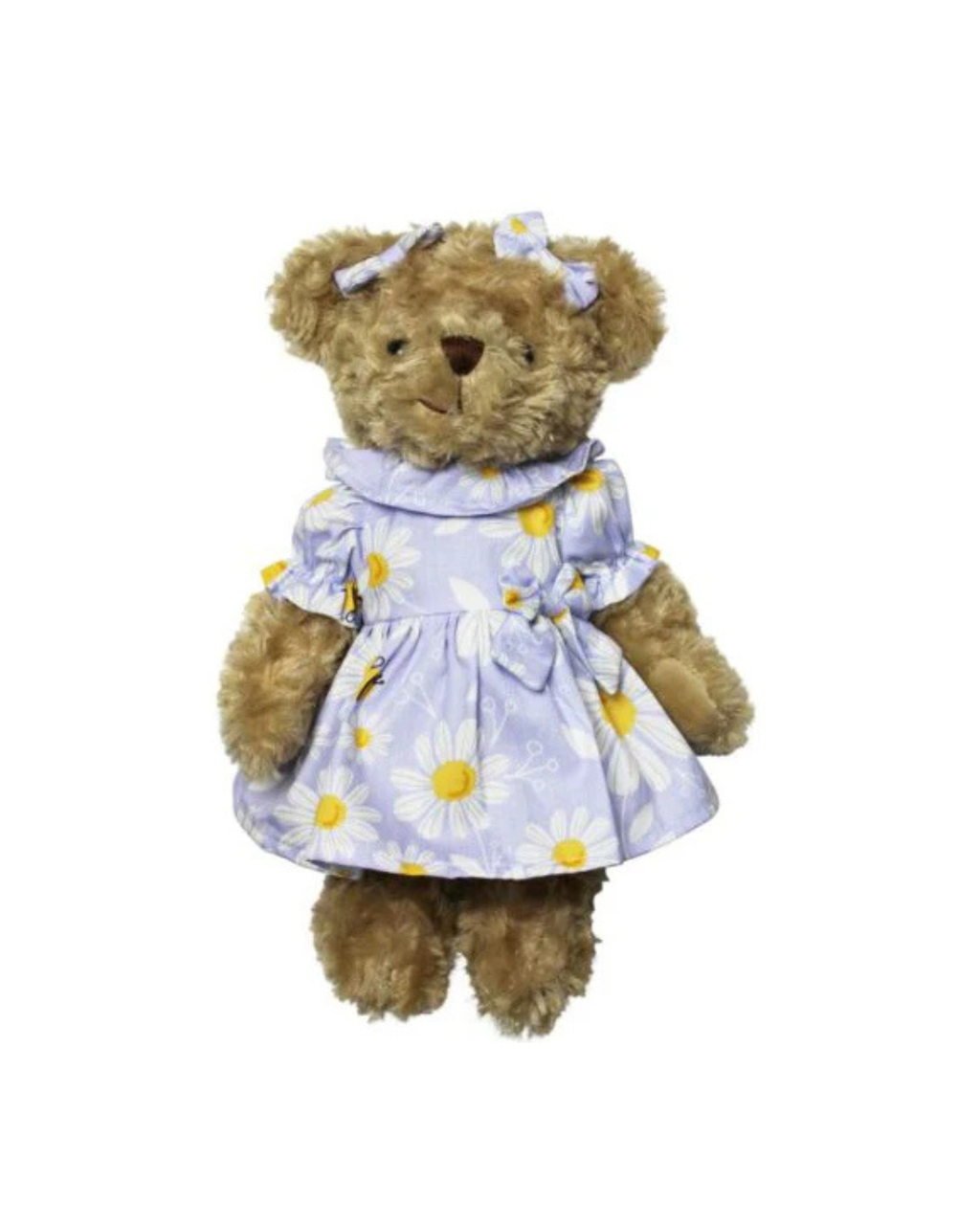 Teddy Bear - Lilac Dress with Daisies and Bee