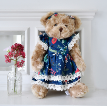 Load image into Gallery viewer, Navy Berry Dress Teddy Bear

