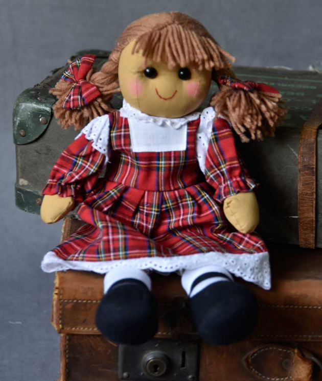 Rag Doll with Tartan Dress  - 40cm