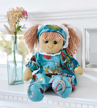 Load image into Gallery viewer, Teal Exotic Flower print Dress Doll - 40 cms

