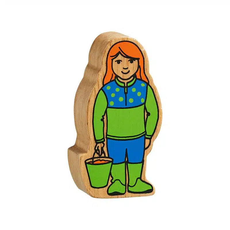 Wooden Figure - Farmer Girl