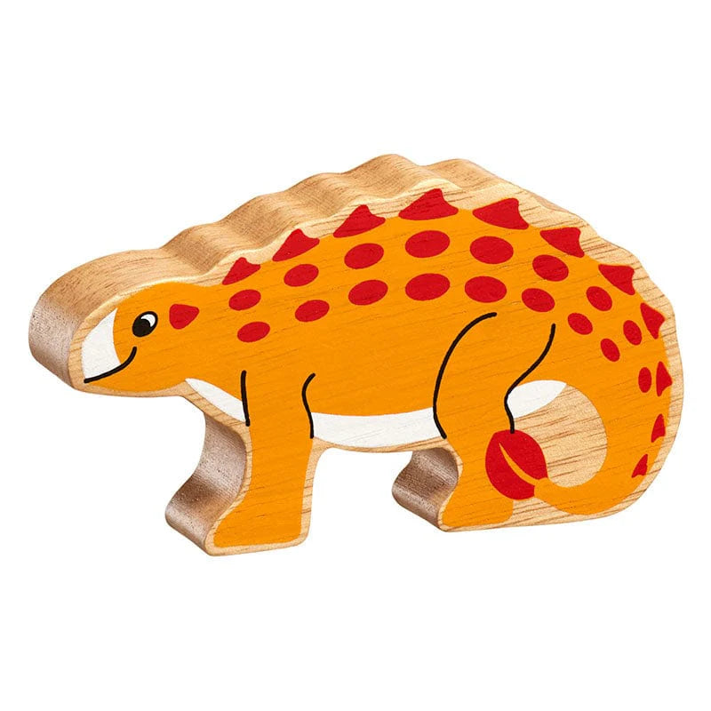 Wooden Figure Dinosaur  - Yellow Saichania