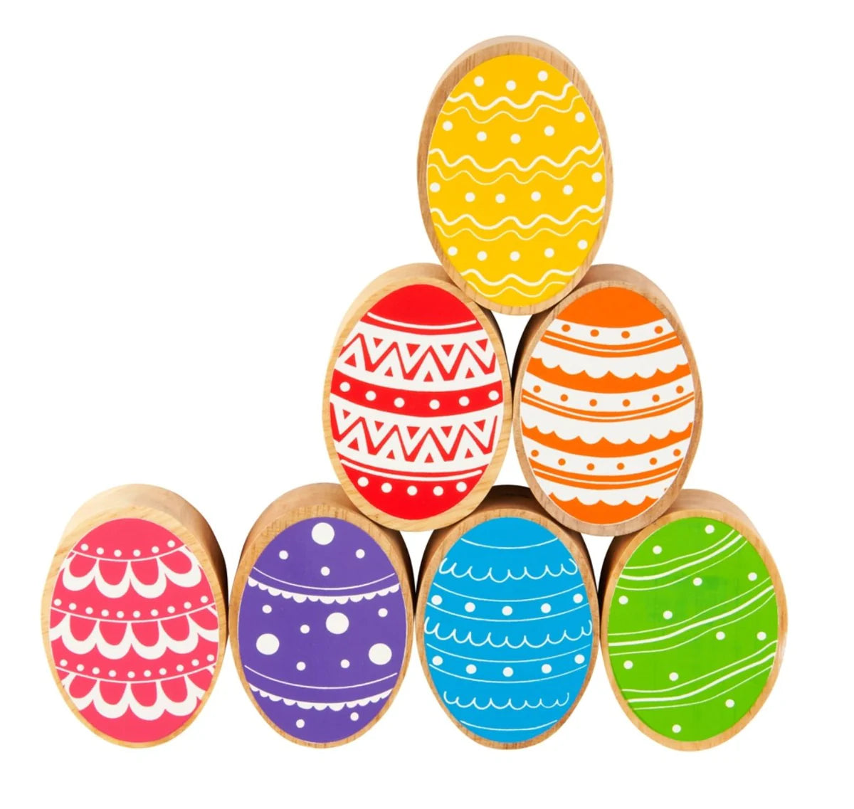Wooden Easter Egg Playset (7 piece)