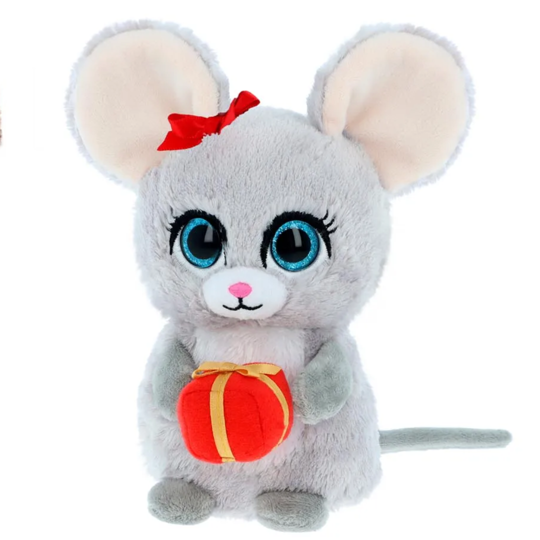 Mouse with Present Soft Toy - 14cm