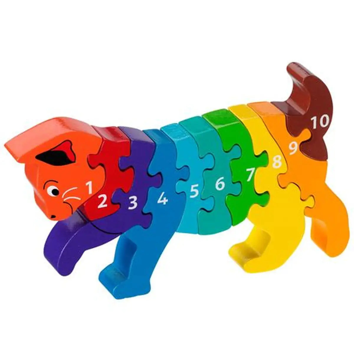 Ten Piece Wooden Jigsaw - Cat