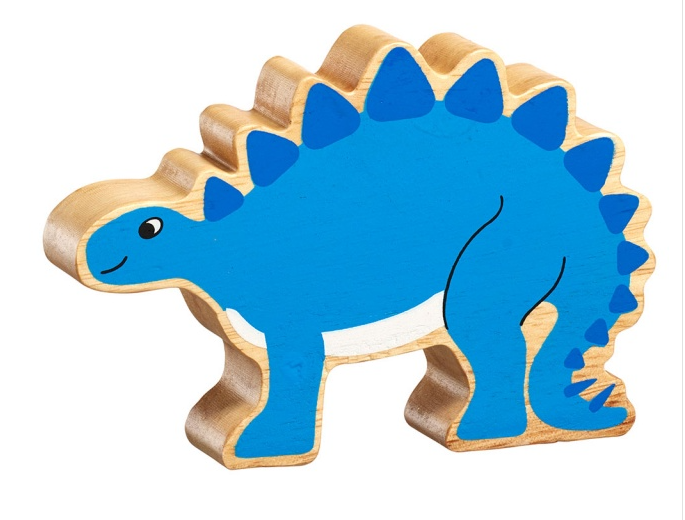 Dinosaur Wooden Figure - Blue Stegosaurus