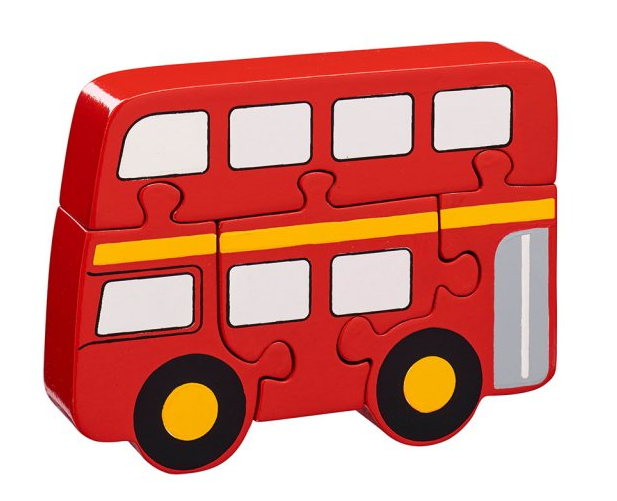 Easy Four Piece bus  Wooden Jigsaw