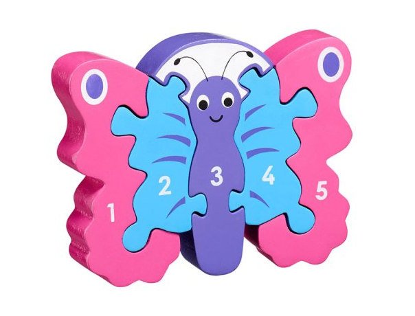 Five Piece Wooden Jigsaw - Butterfly