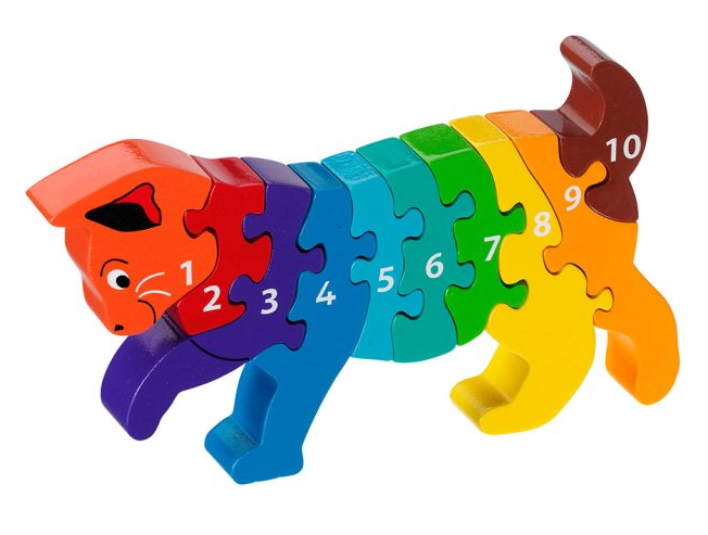 Ten Piece Cat Wooden Jigsaw