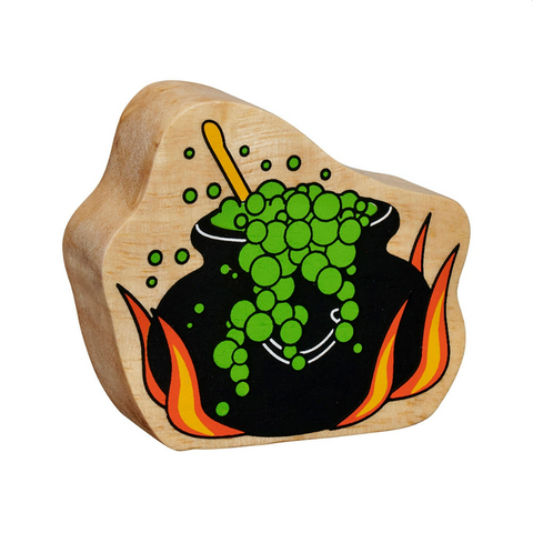 Bubbling Cauldron Wooden Figure