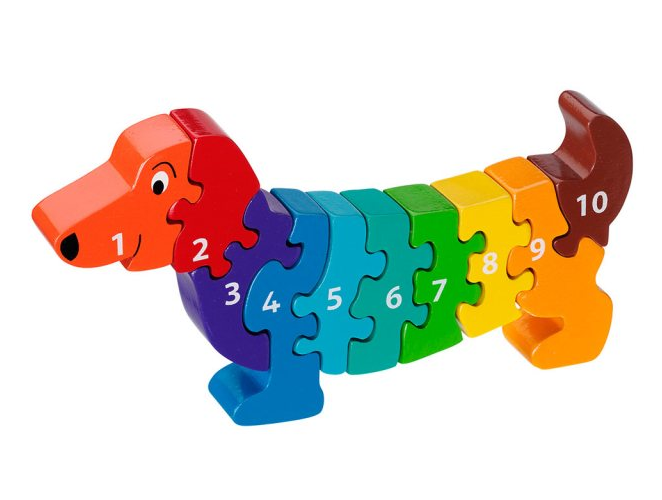 Ten Piece Dog Wooden Jigsaw