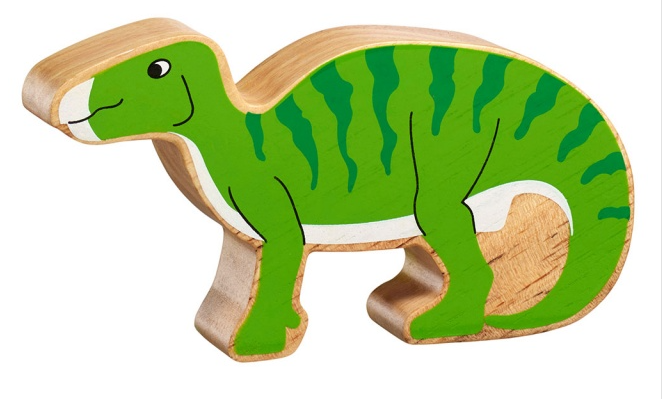 Dinosaur Wooden Figure - Green Iguanodon