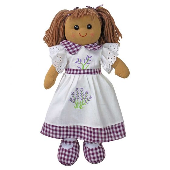 Lavender Embroidered Rag Doll - 40cm