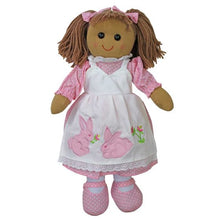 Load image into Gallery viewer, Rag Doll with Bunny Rabbit Embroidered Dress - 40cms

