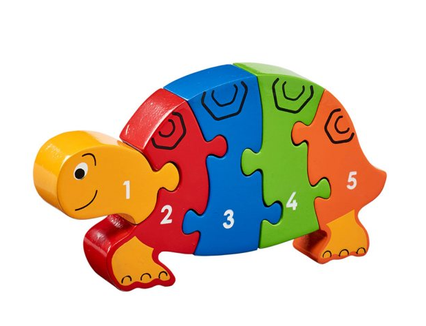 Five Piece Tortoise Wooden Jigsaw