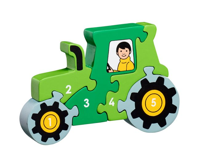 Five Piece Tractor Wooden Jigsaw