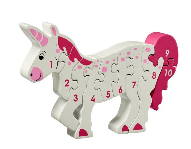 Ten Piece Unicorn Wooden Jigsaw