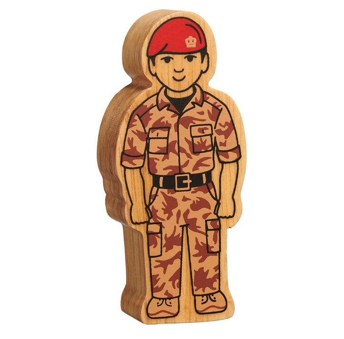 Army Officer Wooden Figure
