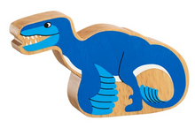 Load image into Gallery viewer, Dinosaur Wooden Figure - Blue Utahraptor
