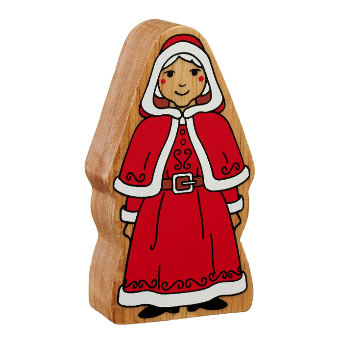 Mrs Claus Christmas Wooden Figure