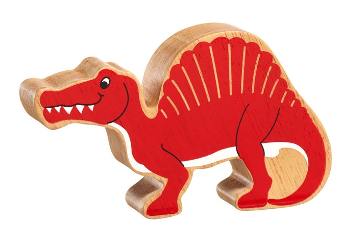 Dinosaur Wooden Figure - Red Spinosaurus