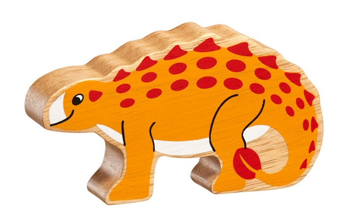 Dinosaur Wooden Figure - Yellow Saichania